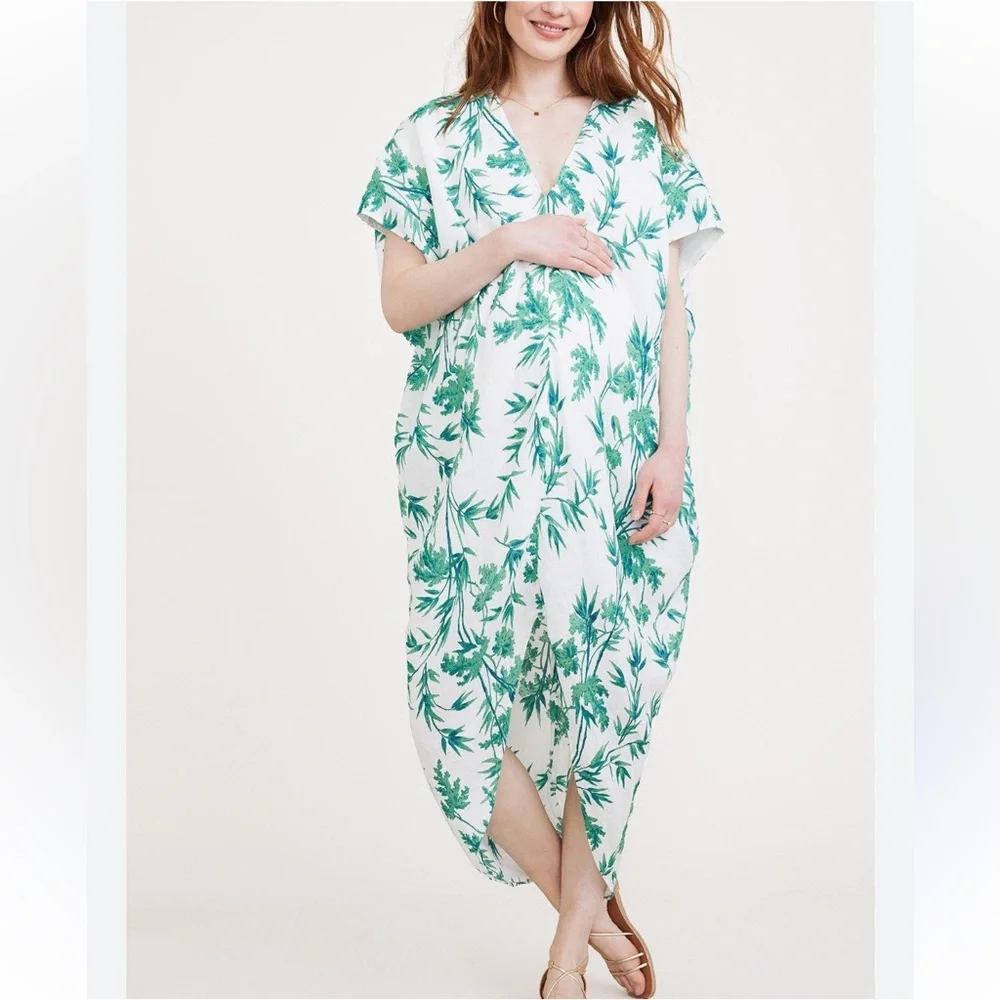 O/S Petite Hatch The Linen Riviera Caftan Dress - Picture 1 of 7